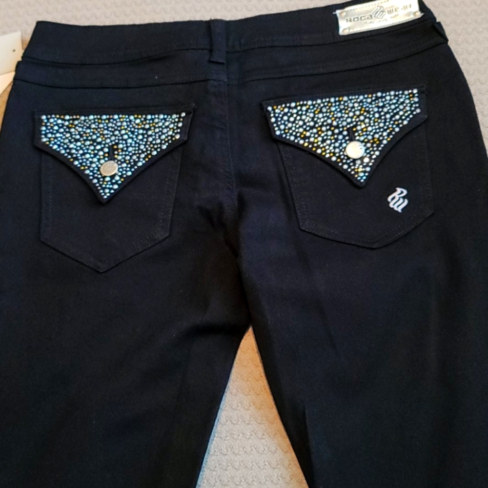 NWT Rocawear Rhinestone Pocket Jeans - Picture 7 of 9